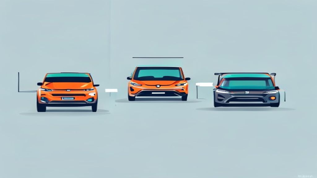 Tabel perbandingan visual antara mobil listrik (EV), Hybrid, dan mobil bensin (ICE)