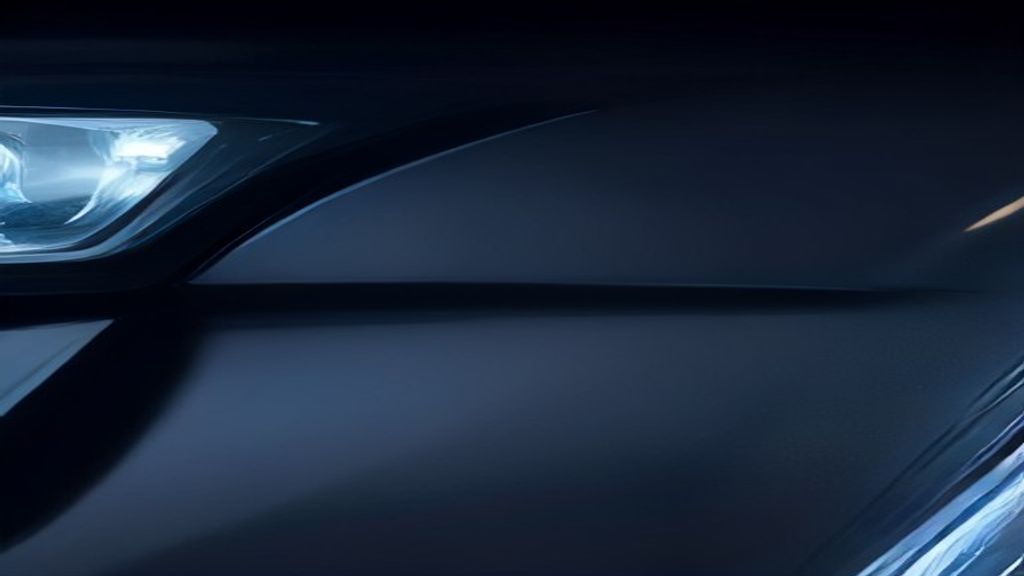 Detail lampu depan dan grille depan KODO design dari Mazda CX-5 2014 berwarna biru tua di jalanan perkotaan malam hari.